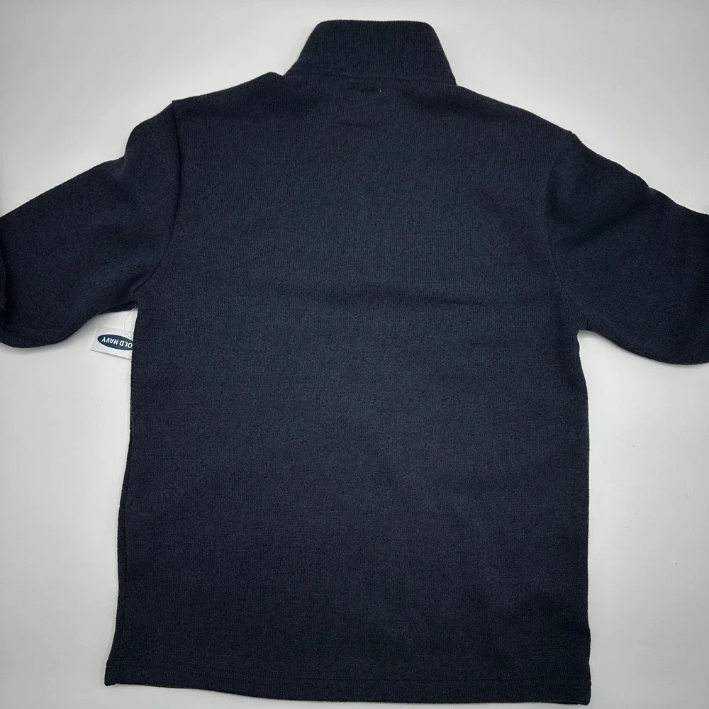 Old Navy Men Small Navy Blue Fleece Quarter Zip Pullover Sweater 610002-00-1 NWT